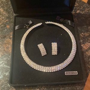 Diamonique Choker and Earrings